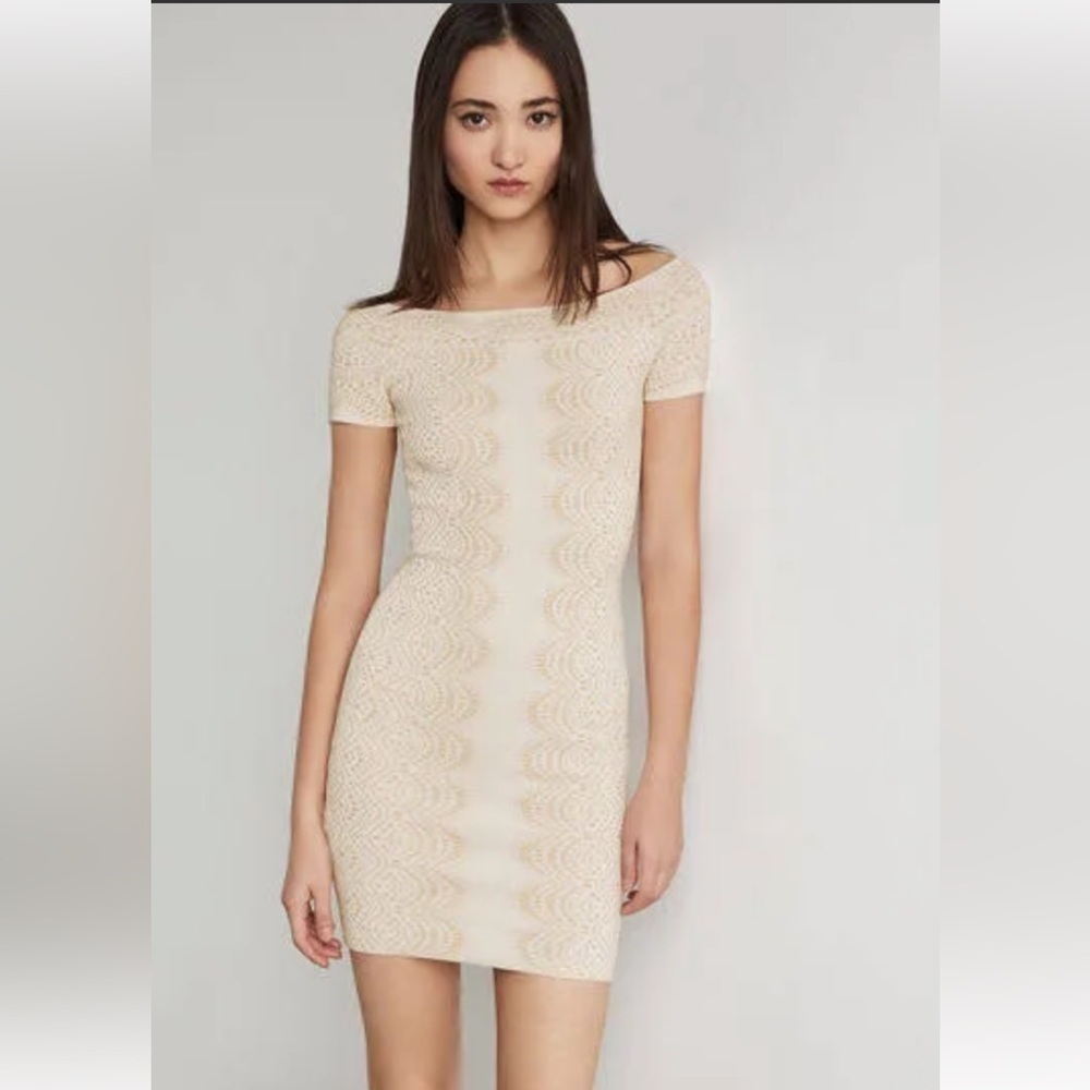 BCBG MaxAzria  Kisha Knit Jacquard
Body con dress size XS NWOT